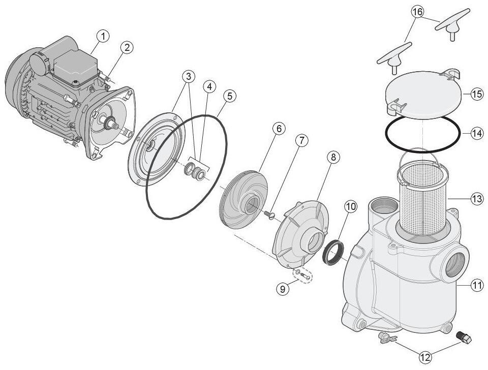 Pentair Laufrad für Sta-Rite 5BR Poolfilterpumpe, einphasig, 0,55kW