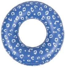 Swim Essentials Blue Leopard Schwimmring für Kinder, ab 6 Jahren, Ø 90cm, blau
