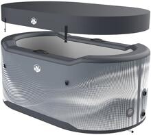 NetSpa Järvi Eisbad, 170x92x67cm, 2 Personen, 330 Liter, inkl. Abdeckung, hellgrau