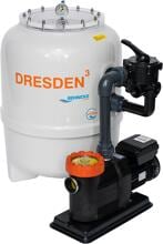 Behncke Dresden³ Sandfilteranlage mit Comfort Pumpe, 6-Wege-Ventil, 230V, grau