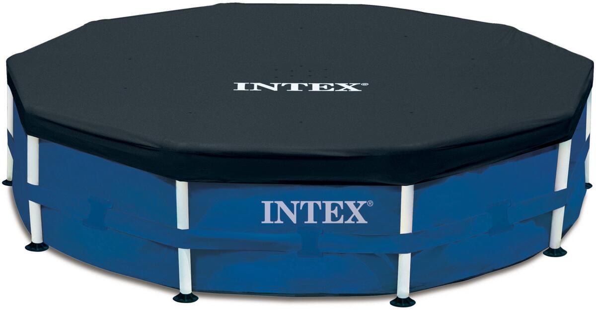 Intex 28031 Pool Cover Abdeckplane Frame-Pool, rund, Ø 366cm, Überhang 25cm