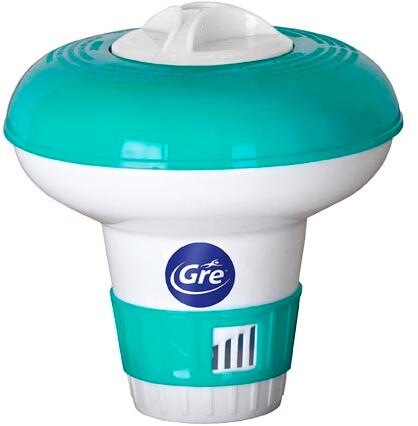 Gre Dosierschwimmer Chlordosierer für Kleintabletten, 20g, türkis/weiß