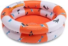 Swim Essentials Ocean Stripes Baby Pool Planschbecken, 60x60x15cm, rot/weiß