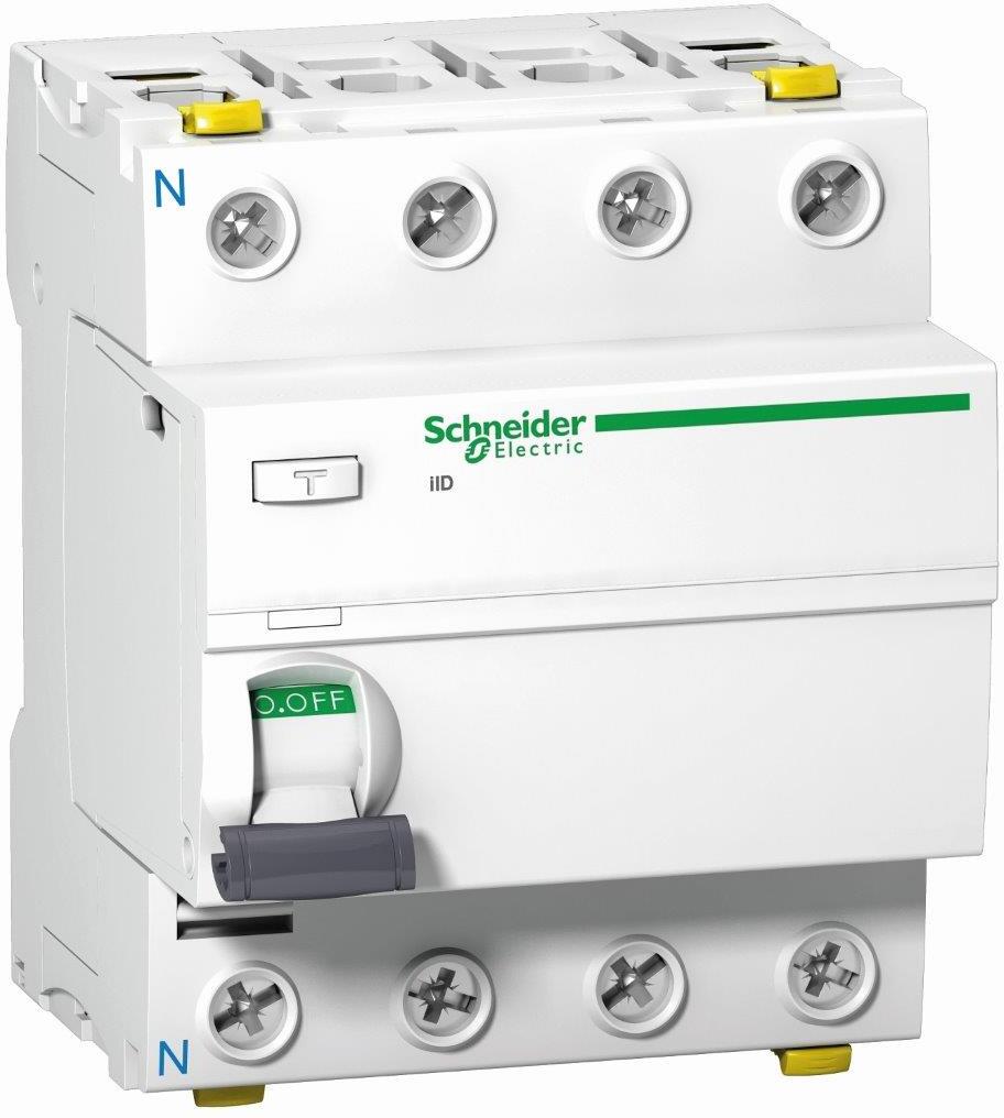 Schneider Electric FI-Schalter Stromschutzschalter, 4-polig, 25A, weiß