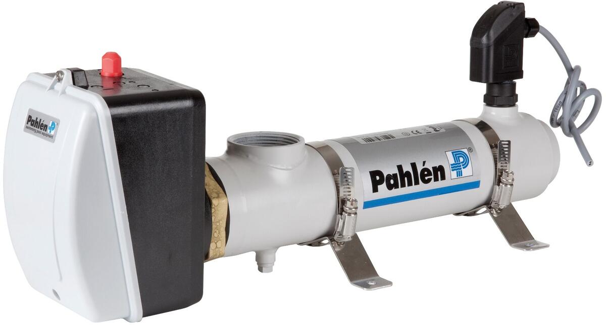 Pahlén 13981406T kompakt Elektroheizer inkl. Strömungswächter und Überhitzungsschutz, 6kW, 230/400V, Titan