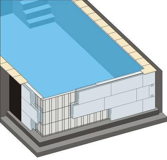 Trend Pool Trendstone Bausatz Styroporpool, 800x400x150cm, rechteckig, EPS30