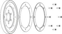 Duratech Wanddurchführung Ultra Flat Ø 254mm außen, Ø 170mm innen, Stärke 22mm