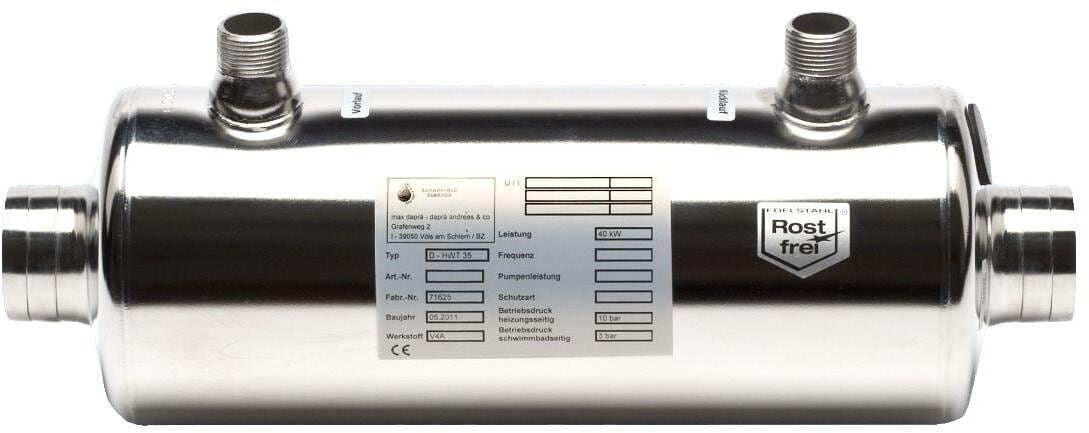 Dapra D-HWT 28 Wärmetauscher, 28kW, Edelstahl