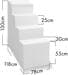 Trendstone Styropor Pooltreppe Ecktreppe, Variofit 78cm, 4-stufig, weiß