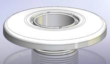 Astral Pool Sauganschluss Blende, Ø 105mm, 1½” AG, Gewindelänge 25mm, Edelstahl V4A