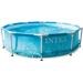 Intex 28208GN Beachside Metall Frame Pool, 305x76cm, rund, Kartuschenfilter, blau
