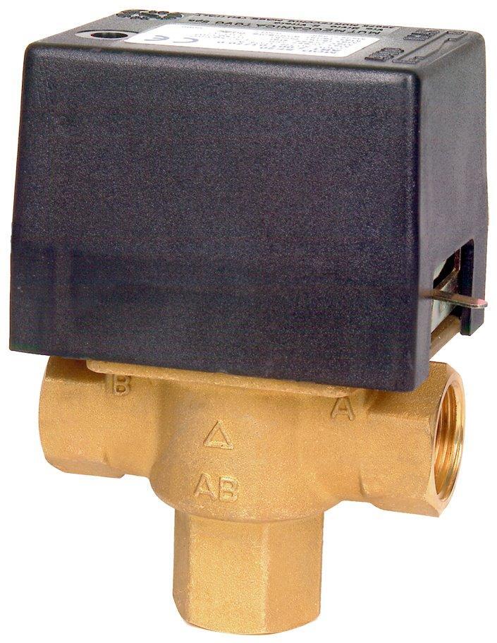 Asco Elektrisches 3-Wege-Ventil für Wärmetauscher, 3x Innengewinde 3/4", 230V, schwarz