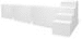 Trendstone Styropor Pooltreppe Ecktreppe, Variofit 58cm, 4-stufig, weiß