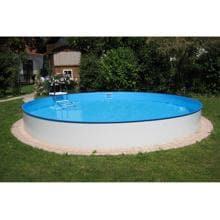Waterman Exklusiv Stahlwand-Pool, 600x150cm, Innenhülle 0,6mm blau, rund, weiß