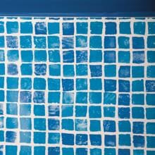 Gre Poolfolie für Ovalbecken Stahlwandpool, Einhängebiese, Stärke 0,5mm, blau mosaik 