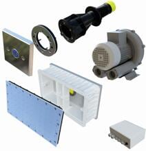 UWE Perla Massagestation, Komplettbausatz, Luftsprudelplatte, 1,3kW, 230V
