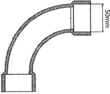 Verbindungsstück Winkelbogen 90°, Klebemuffe - Klebemuffe Ø 50mm, PN10, PVC, grau