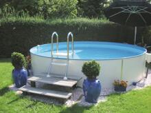 BWT 70483 myPool Premium Stahlwand-Pool, Ø 400x120cm, rund, Sandfilter, weiß