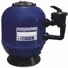 Hayward S1-600S Side Filterbehälter Filterkessel, 6-Wege Ventil, Ø 600mm, 1½", 15m³/h, blau