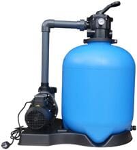 OKU 301700 Bali Premium Sandfilteranlage mit Aqua Vario Plus Pumpe, 14m³/h bei 6m, Ø 500mm, 6-Wege-Ventil, 230V, blau