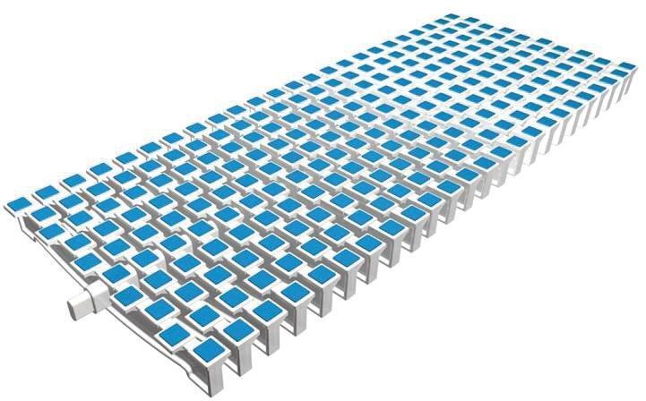 Vagner Pool Scacco Überlaufgitter Abdeckgitter, flexibel, 20x200x500mm, weiß/blau