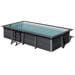 Gre Avantgarde WPC-Pool Set, 606x326x124cm, rechteckig, Sandfilteranlage, Beleuchtung, Treppe