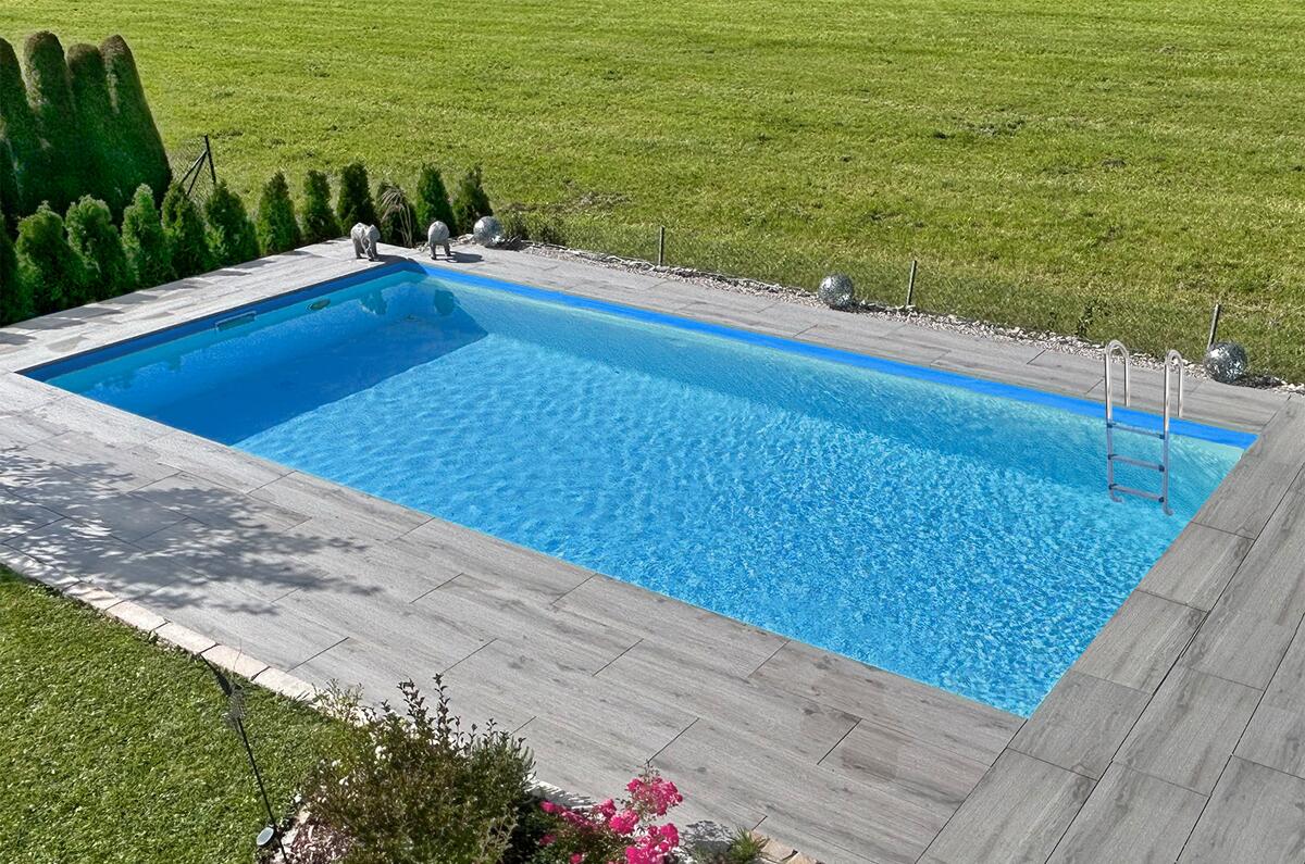 Oku Prestige Styroporpool Basisbausatz rechteckig, 800x400x150cm, EPS30