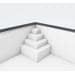 Trendstone Smart Styropor Pooltreppe Ecktreppe, 4-stufig, 118x118cm, für Beckentiefe 150cm, Polystyrol, weiß