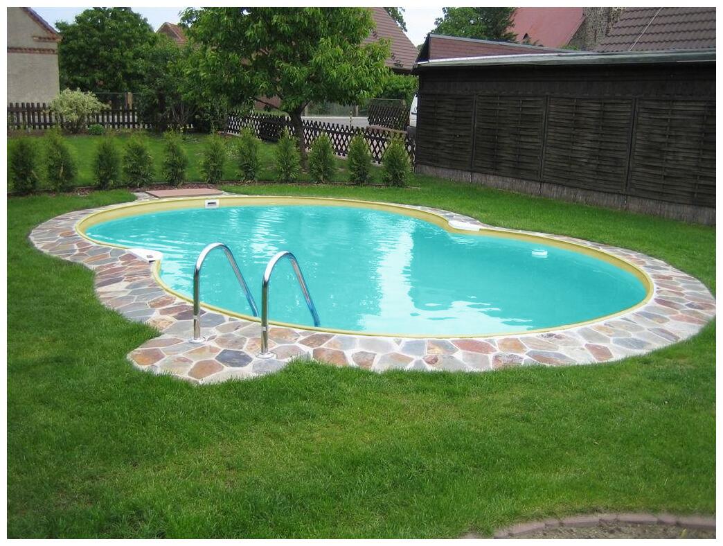 Future Pool Family Stahlwandpool, 625x360x120cm, achtförmig, Einhängebiese, sand