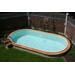 Future Pool Swim Stahlwand-Pool, 530x320x150cm, oval, Alu-Handlauf, sand