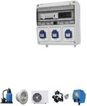 Vagner Pool VArio F1SP3CT Elektro-automatische Steuerung, Filteranlage 230V, Beleuchtung, Gegenstrom 400V, Dosieranlage, Wärmepumpe 230V