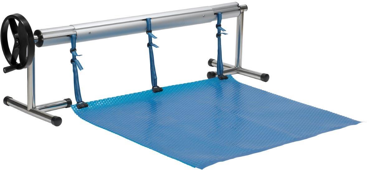 Vagner Pool Nova Reel Aufrollvorrichtung komplett, 540-710cm, tragbar mit T-Ständer verstärkt, Edelstahl