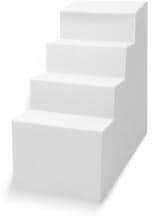 Trendstone Styropor Pooltreppe Ecktreppe, Variofit 78cm, 4-stufig, weiß