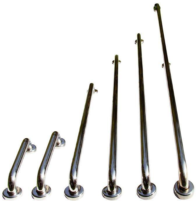 Handlauf 40cm, Flanschbefestigung, rostfreier Stahl AISI 316