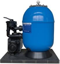 Oku Atlantica Sandfilteranlage mit Badu Delta Pumpe, 6-Wege-Ventil, 230/400V, blau