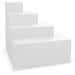 Trendstone Smart Styropor Pooltreppe Ecktreppe, 4-stufig, 118x118cm, für Beckentiefe 150cm, Polystyrol, weiß