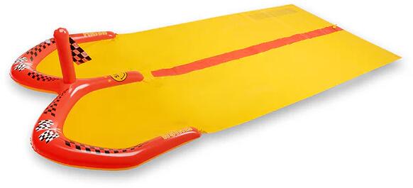 Swim Essentials Racing Double aufblasbare Wasserrutsche, ab 3 Jahren, 550x70cm, gelb/rot