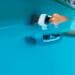 Gre Graphite Pool Eckbürste Handbürste, blau grau