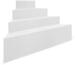Trendstone Oblique Styropor Ecktreppe, 4-stufig, 169x169cm, Beckentiefe 150cm, Polystyrol, weiß