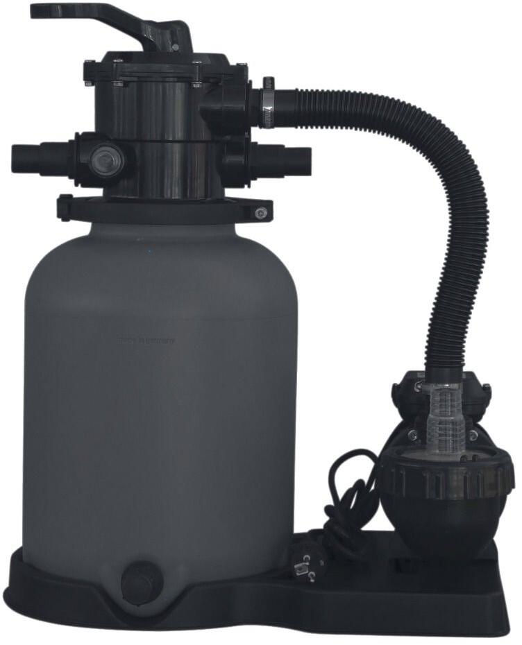 OKU 300201 Palau Sandfilteranlage mit Aqua Splash II 6 Pumpe, 6m³/h bei 6m, Ø 400mm, 6-Wege-Ventil, 230V, grau