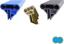 BWT Kombi-Handlauf für Keilbiese/Überhangfolie, Profilschienen-Set Achtform-Pool, PVC, blau/grau/sand