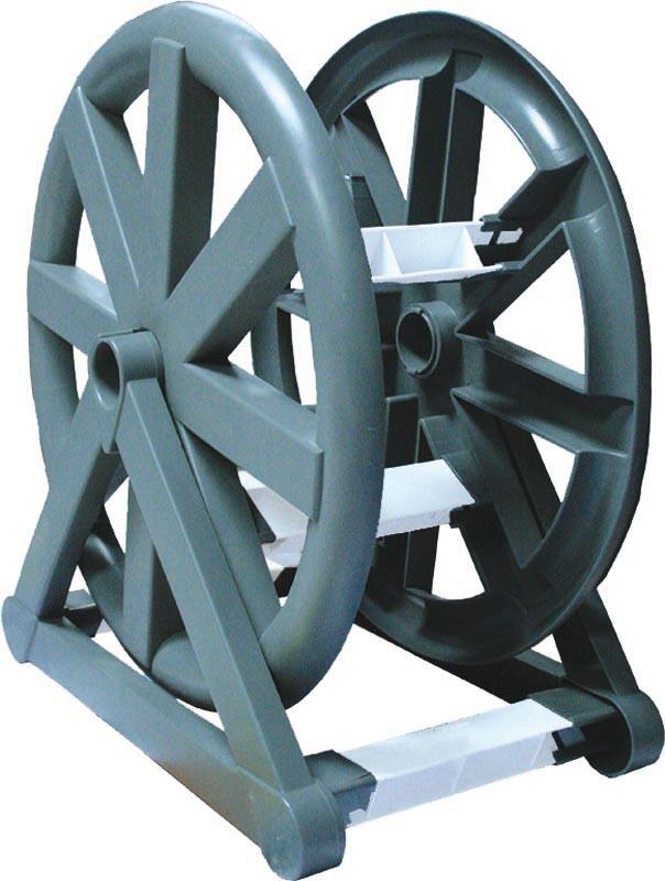Gre Schlauchtrommel für Schwimmbadschlauch, max. 15m Schlauchlänge, grau