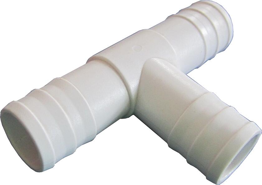 Verbindungsstück Schlauchtülle T-Stück 90°, Ø 20mm, PVC, weiß