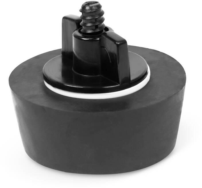 Winterstopfen zum Verschluss für Skimmer und Einlaufdüsen, Ø 50mm, Gummi, Kunststoffflügelmutter, schwarz