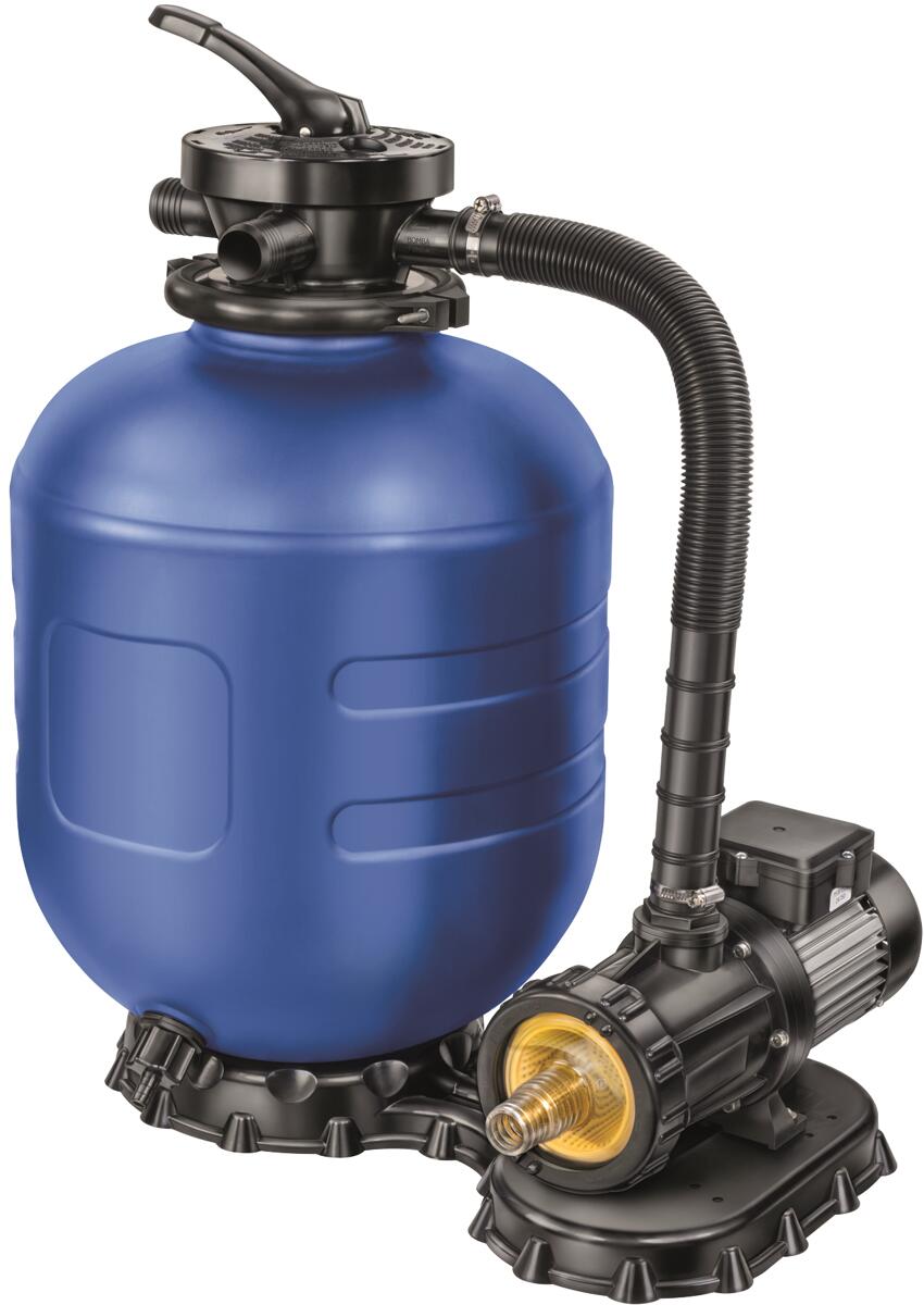 BWT 49626 myPOOL 40-7 Sandfilteranlage mit Pumpe, 7m³/h, Ø 400mm, 6-Wege-Ventil, 230V, blau