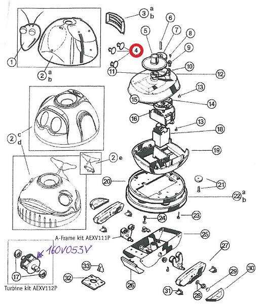 Hayward Stöpsel Verschluss für Bodenreiniger Buggy-Haube, schwarz