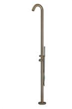 Eichenwald Ideal Gartendusche Sylt, Kalt- und Warmwasserdusche, Flanschmontage, gold
