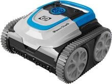 Hayward iPower Shark Poolreinigungsroboter für Schwimmbecken bis 50m², akkubetrieben, grau/blau
