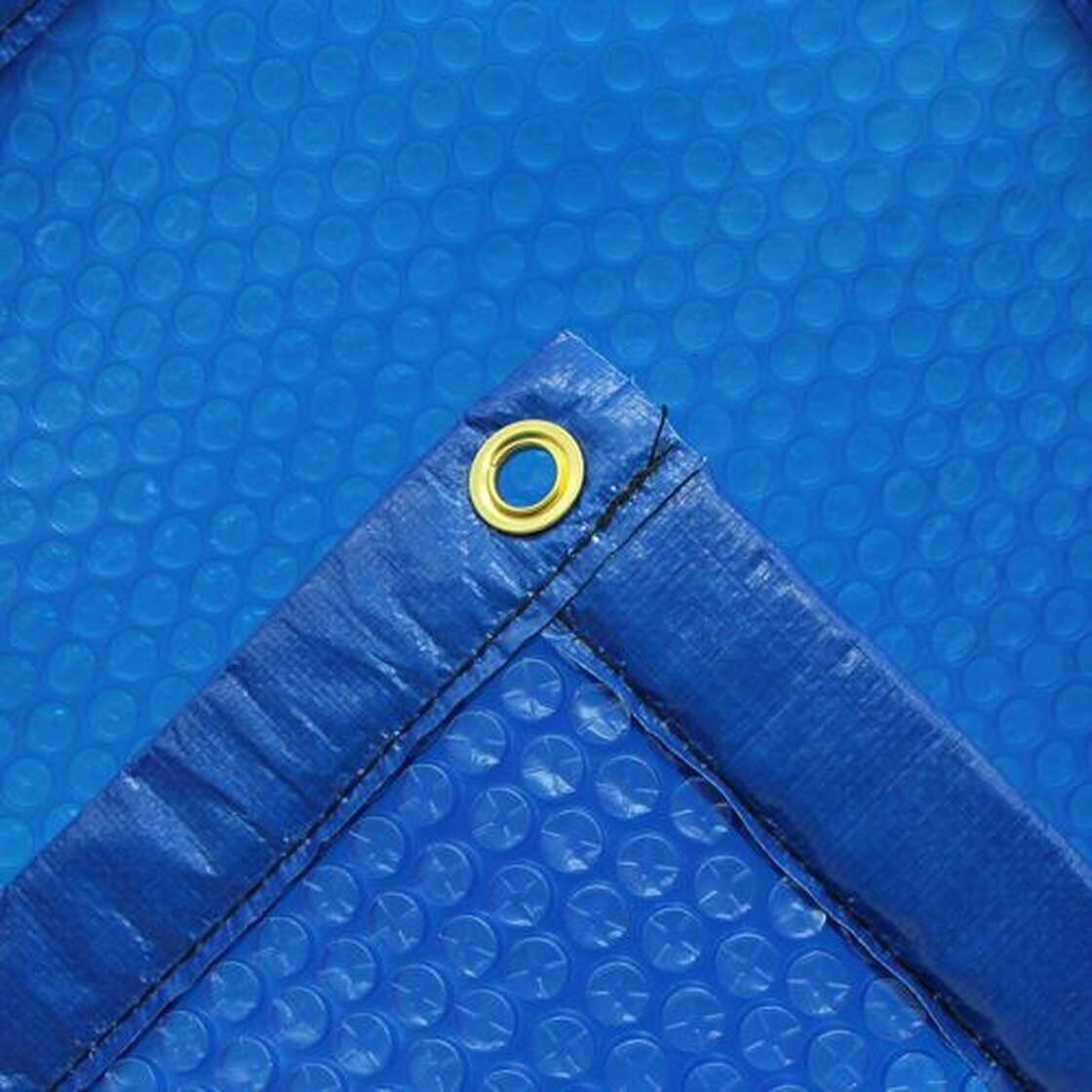 Solarabdeckplane, rund, Ø 350cm, 400μ, mit Randverstärkung, blau