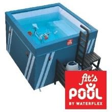 Waterflex fit"s Pool Becken für Aquafitness, Aquabikes, 184x184x128cm, inkl. Abdeckung